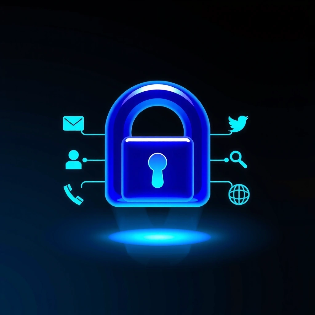 Icono de un candado digital, representando la seguridad y la autenticación de usuarios.